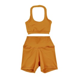 網上下單訂購緊身運動套裝   背心瑜伽服  焦糖黃  健身瑜伽服套裝  跑步運動服  TF081 網上下單訂購緊身運動套裝   背心瑜伽服  焦糖黃  健身瑜伽服套裝  跑步運動服  TF081